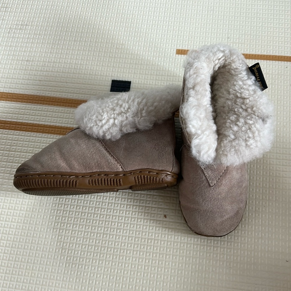 Sheepskin kids slippers